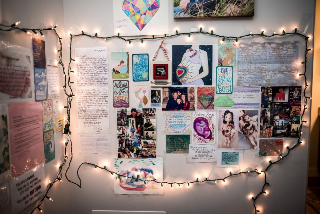 VBAC birth plan collage wall