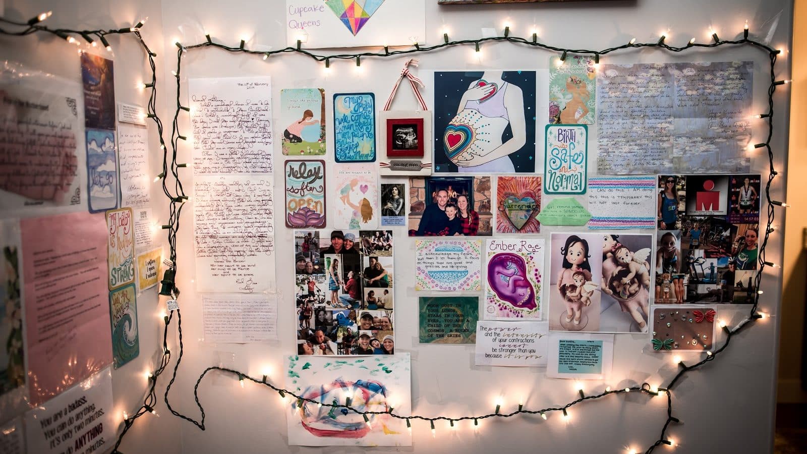 vbac birth plan collage wall